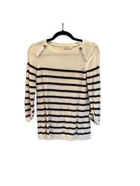Navy & white striped sweater